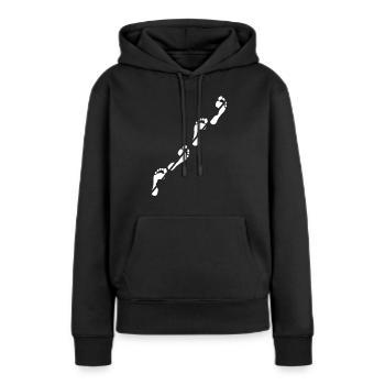 Slackline Balance Sport Slacklineing Slack Gift - Sweat à capuche Premium bio Femme - noir - Devant - Julia (174cm)