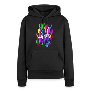 Idée cadeau Albert Hofman de Ldz Drug Acid Hallucinogen - Sweat à capuche Premium bio Femme - noir - Devant - Julia (174cm)