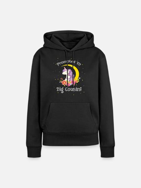 Großer Cousin - Frauen Premium Bio Hoodie - Schwarz