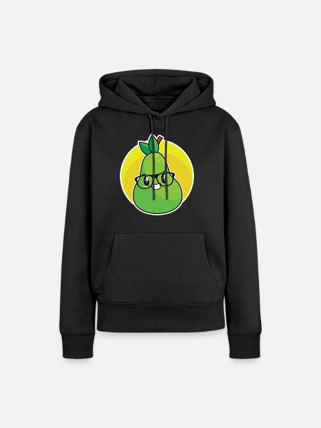 Birne - Frauen Premium Bio Hoodie - Schwarz