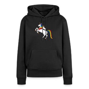 Jack Russell - Frauen Premium Bio Hoodie - Schwarz - Vorne - Julia (174cm)