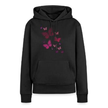 Papillon Papillon Papillon enfants - Sweat à capuche Premium bio Femme - noir - Devant - Julia (174cm)