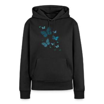 Papillon Papillon Papillon enfants - Sweat à capuche Premium bio Femme - noir - Devant - Julia (174cm)
