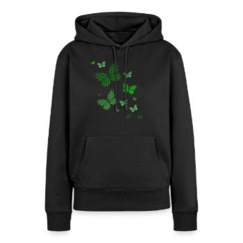 Papillon Papillon Papillon enfants - Sweat à capuche Premium bio Femme - noir - Devant - Julia (174cm)