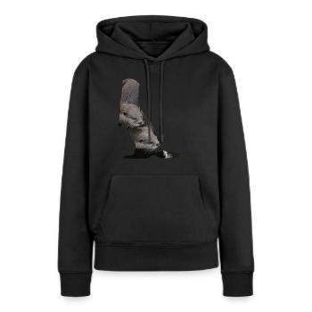 Loutre loutre loutre loutre loutre loutre - Sweat à capuche Premium bio Femme - noir - Devant - Julia (174cm)