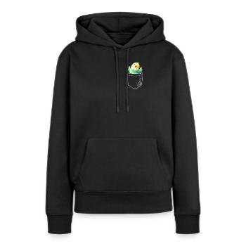 Sittich - Frauen Premium Bio Hoodie - Schwarz - Vorne - Julia (174cm)