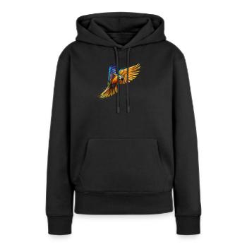 Ara - Sweat à capuche Premium bio Femme - noir - Devant - Julia (174cm)