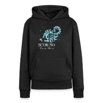 Scorpion de la Constellation scorpion - Sweat à capuche Premium bio Femme - noir - Devant - Julia (174cm)