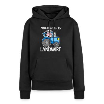 Nachwuchs Landwirt Traktor Geschenk - Frauen Premium Bio Hoodie - Schwarz - Vorne - Julia (174cm)