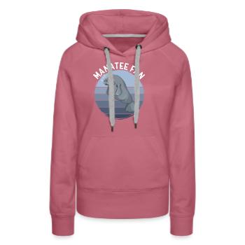 Ventilateur de lamantin - Sweat à capuche Premium bio Femme - mauve - Devant - Isabella (175cm)