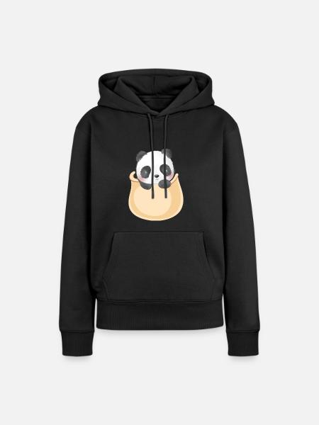 Marsupium Baby Panda - Frauen Premium Bio Hoodie - Schwarz
