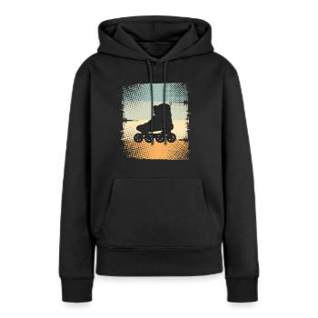 Inline Skates - Frauen Premium Bio Hoodie - Schwarz - Vorne - Julia (174cm)