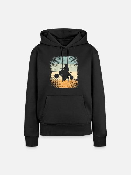 Quad - Frauen Premium Bio Hoodie - Schwarz