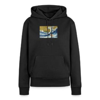 Shar Pei - Frauen Premium Bio Hoodie - Schwarz - Vorne - Julia (174cm)