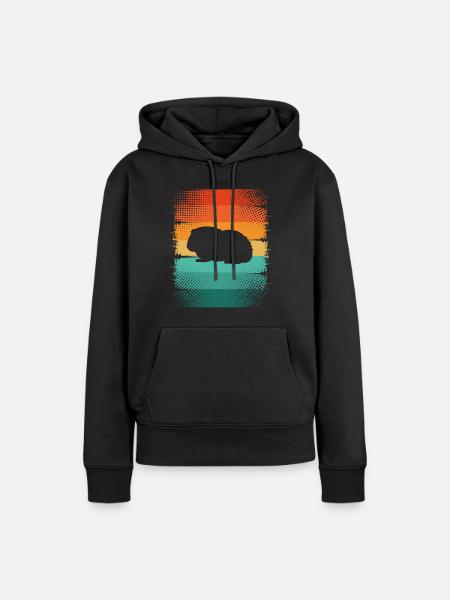 Meerschweinchen - Frauen Premium Bio Hoodie - Schwarz