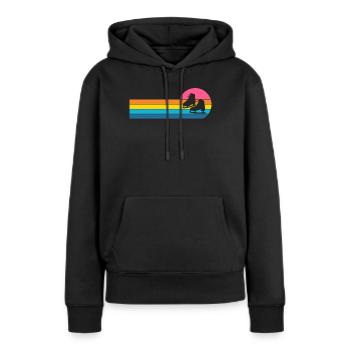 Schlittschuh - Frauen Premium Bio Hoodie - Schwarz - Vorne - Julia (174cm)