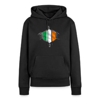 Ireland flag proud irish - Frauen Premium Bio Hoodie - Schwarz - Vorne - Julia (174cm)