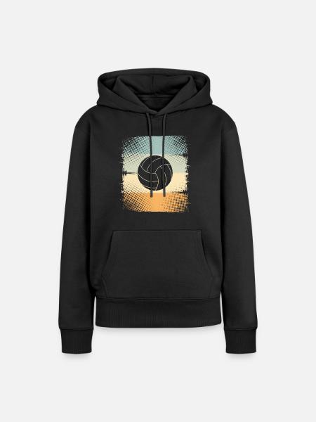 Volleyball - Frauen Premium Bio Hoodie - Schwarz