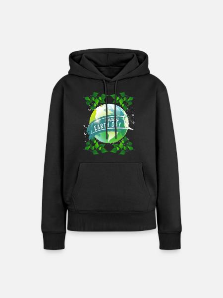 Earth-Day, Klimaschutz, Umweltschutz - Frauen Premium Bio Hoodie - Schwarz