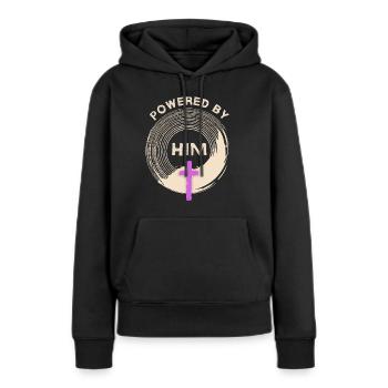 Kreuz Christi, Jesus Christus Spruch Motivation - Frauen Premium Bio Hoodie - Schwarz - Vorne - Julia (174cm)