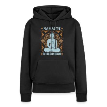 Buddha Design, Bouddha thaïlandais, Thaïlande - Sweat à capuche Premium bio Femme - noir - Devant - Julia (174cm)