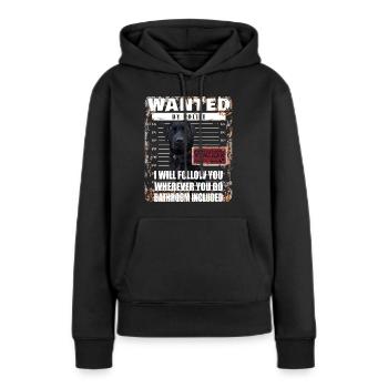 Schwarzer Labrador GESUCHT lustiges Motiv - Frauen Premium Bio Hoodie - Schwarz - Vorne - Julia (174cm)