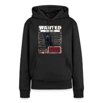 Schwarzer Labrador GESUCHT lustiges Motiv - Frauen Premium Bio Hoodie - Schwarz - Vorne - Julia (174cm)