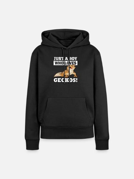 Leopardgecko - Frauen Premium Bio Hoodie - Schwarz