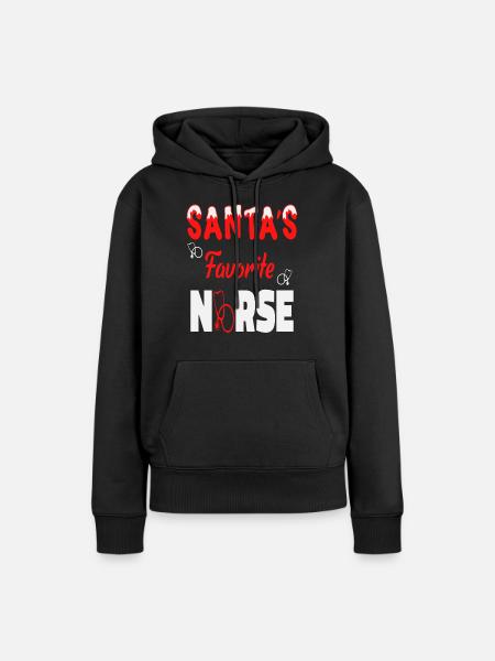 Santas Nurse - Frauen Premium Bio Hoodie - Schwarz