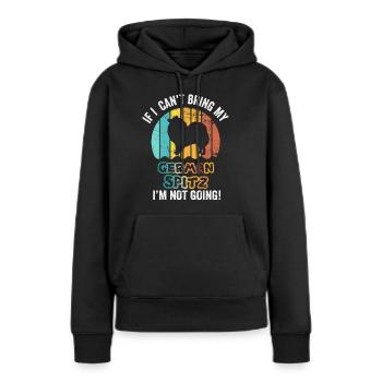 Wenn ich meinen Deutschen Spitz nicht mitbringen kann, gehe ich nicht - Frauen Premium Bio Hoodie - Schwarz - Vorne - Julia (174cm)