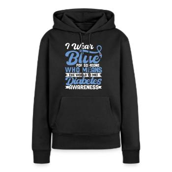 Le diabète guérit le diabète mois adolescent diabet - Sweat à capuche Premium bio Femme - noir - Devant - Julia (174cm)