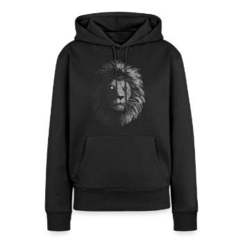 Leon im Schatten - Frauen Premium Bio Hoodie - Schwarz - Vorne - Julia (174cm)