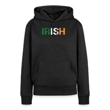 Irlande Proud Funny Clover Leprechaun Patriot - Sweat à capuche Premium bio Femme - noir - Devant - Julia (174cm)