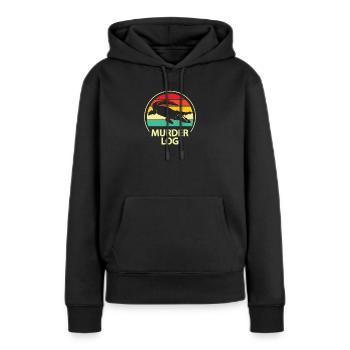 Journal des meurtres - Sweat à capuche Premium bio Femme - noir - Devant - Julia (174cm)