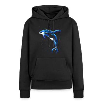 Orca-Springen - Frauen Premium Bio Hoodie - Schwarz - Vorne - Julia (174cm)
