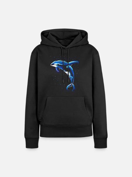 Orca-Springen - Frauen Premium Bio Hoodie - Schwarz