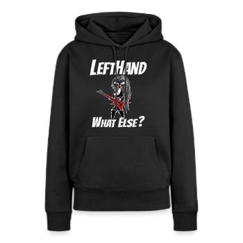 Gauche quoi d’autre? Escargot Hardrock - Sweat à capuche Premium bio Femme - noir - Devant - Julia (174cm)