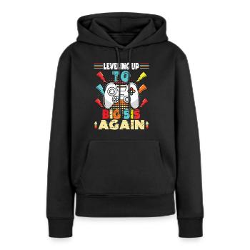 Promoted to Big Sis - Women’s Premium Organic Hoodie - black - Front - Julia (174cm)