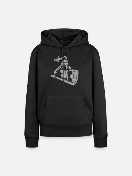 Mittelalterlicher Ritter Baseball - Frauen Premium Bio Hoodie - Schwarz