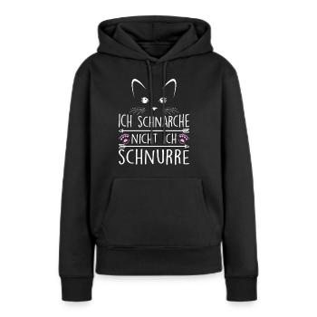 Ich Schnarche Nicht Ich Schnurre - Frauen Premium Bio Hoodie - Schwarz - Vorne - Julia (174cm)