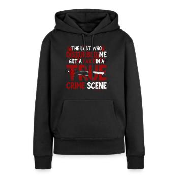 Krimiserie - Krimifan - Nicht stören Tatort - Frauen Premium Bio Hoodie - Schwarz - Vorne - Julia (174cm)
