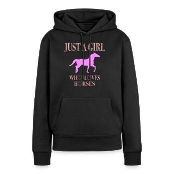 Horse Riding Riding Club Gift Idea - Women’s Premium Organic Hoodie - black - Front - Julia (174cm)