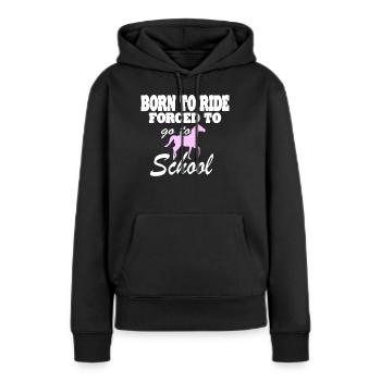Pferd Reiten Reitverein Geschenkidee - Frauen Premium Bio Hoodie - Schwarz - Vorne - Julia (174cm)
