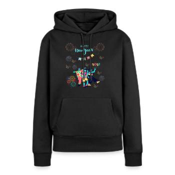 New Year - Women’s Premium Organic Hoodie - black - Front - Julia (174cm)