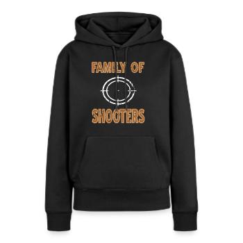 Famille De Tireurs Rétro Drôle NAVY Seal Designs - Sweat à capuche Premium bio Femme - noir - Devant - Julia (174cm)