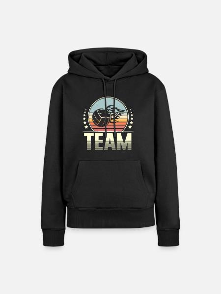 Volleyball Team - Frauen Premium Bio Hoodie - Schwarz