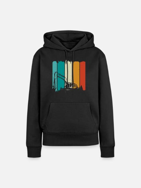 Bagger - Frauen Premium Bio Hoodie - Schwarz
