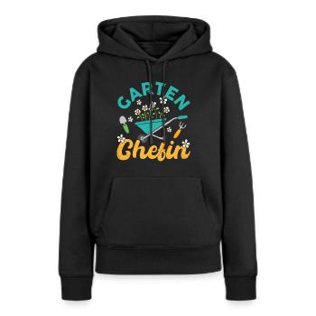Gartenchefin Garten Chefin Gärtner Gärtnerin - Frauen Premium Bio Hoodie - Schwarz - Vorne - Julia (174cm)