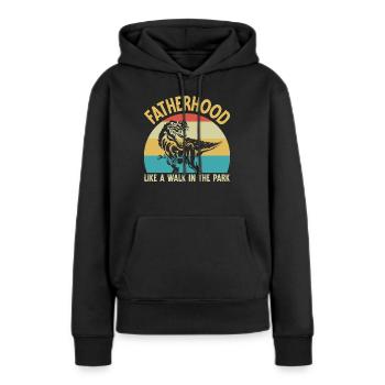 Fatherhood Like Walking in Rank - Women’s Premium Organic Hoodie - black - Front - Julia (174cm)