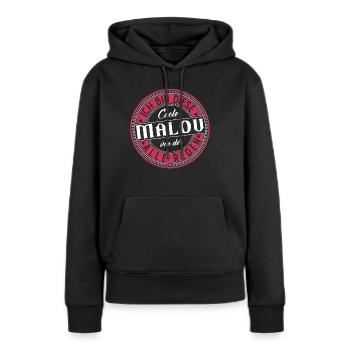 Malou Geschenkidee Geschenk Geburtstag - Frauen Premium Bio Hoodie - Schwarz - Vorne - Julia (174cm)
